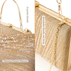 Kseymeir Clutch Purses for Women Pleated Evening Handbag with Chain Prom, Cocktail, and Wedding | Pleated, with Chain, Prom, Cocktail, Wedding