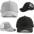 Izus Women'S Ponytail Hat Baseball Cap Mesh-Back High-Bun-Pony Summer-Spring-Caps 22-23 Inch