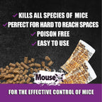 Mousex Rodent Control Bait Pellet Throw Packs For Rats & Mice – Poison Free, Pet Safe | Indoor & Outdoor Use Pellets |6 Throw Packs