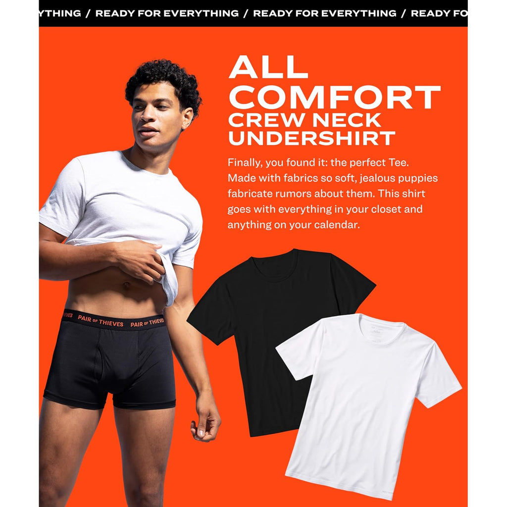 Pair Of Thieves Men Super Soft Crew Neck | T-Shirt For Men | Breathable, Tagless Performance Cotton Blend | All-Day Wear