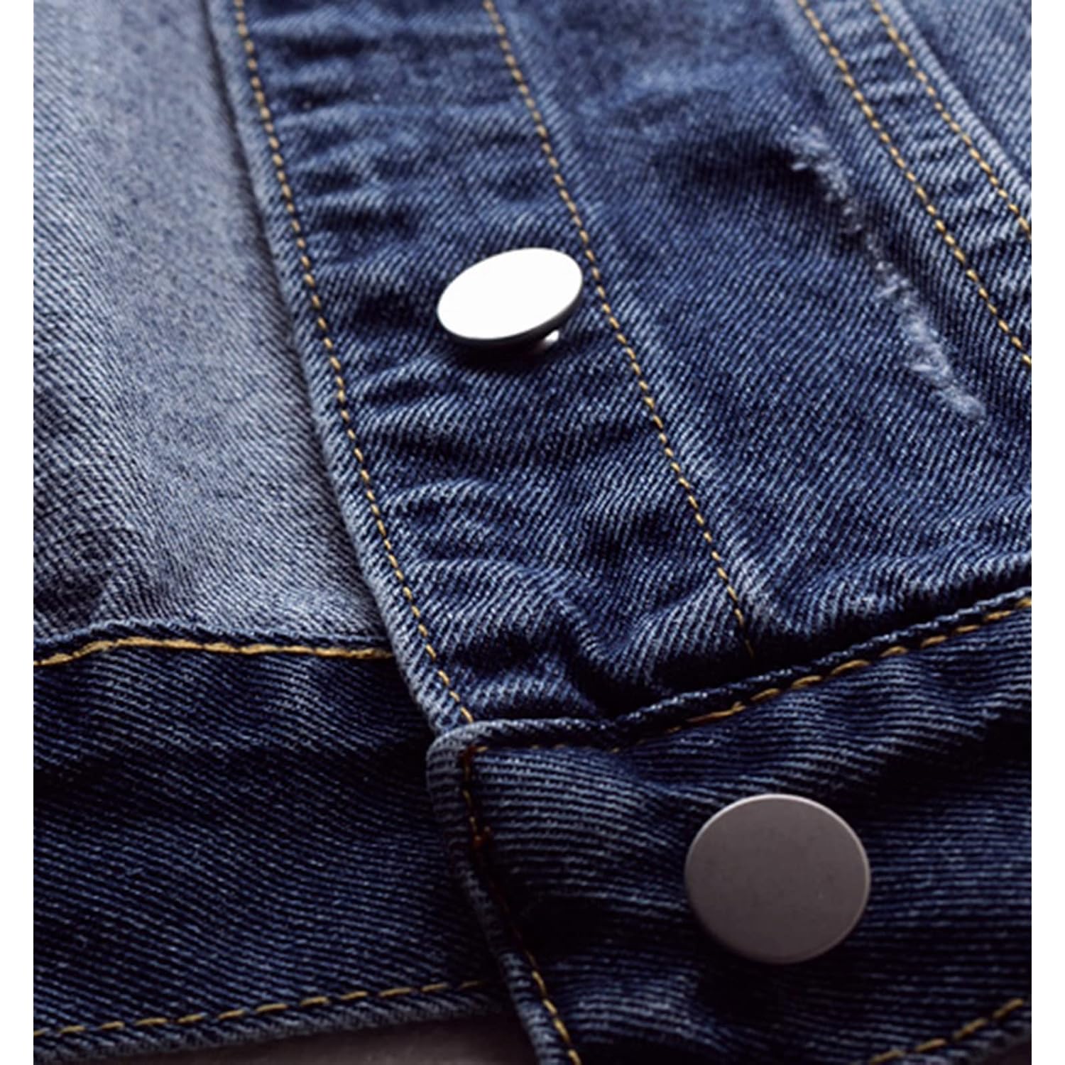 Women'S Basic Long Sleeve Button Down Distressed Denim Jackets Jean Jacket Coat