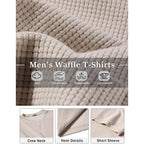 Coofandy Men'S Waffle T-Shirts Short Sleeve Casual Crew Neck Shirt Summer Plain Pullover Tees