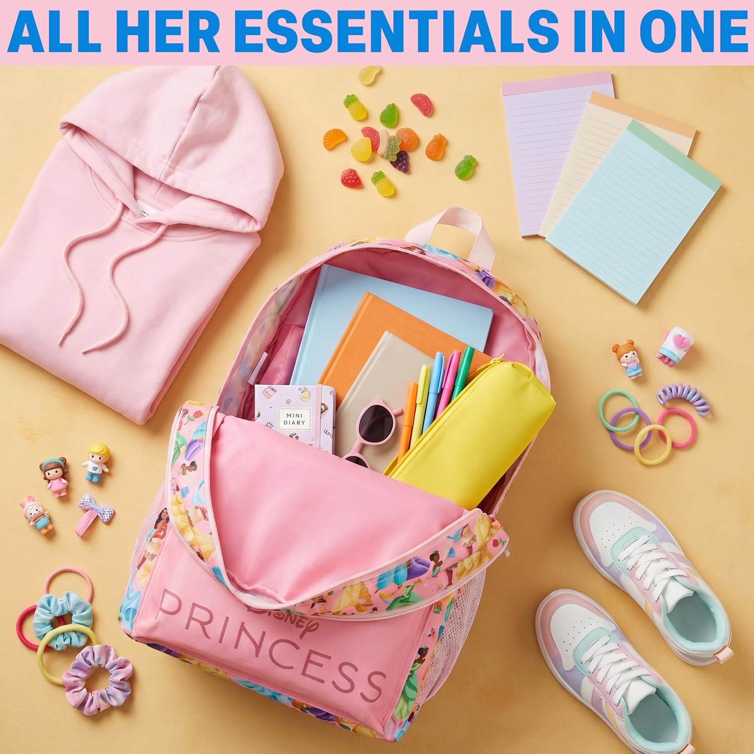 Get Trend Barbie | Disney Stitch Kids Backpack For Girls, 18 Inch Bookbag With Padded Straps, Travel School Bag, Girls Gifts