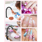 Practice Hand for Acrylic Nails, Flexible Nail Practice Hands Magnetic Fake Hands for Nails Practice, Movable Nail Mannequin Hand with 200PCS Nail Tips for Beginners
