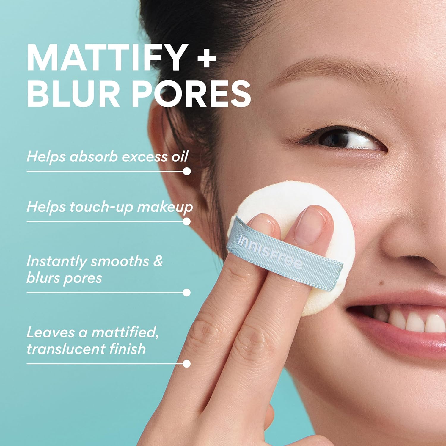 innisfree No Sebum Matte Mineral Powder, Korean Loose Setting Powder for Blurring, Shine Control, Fragrance-Free