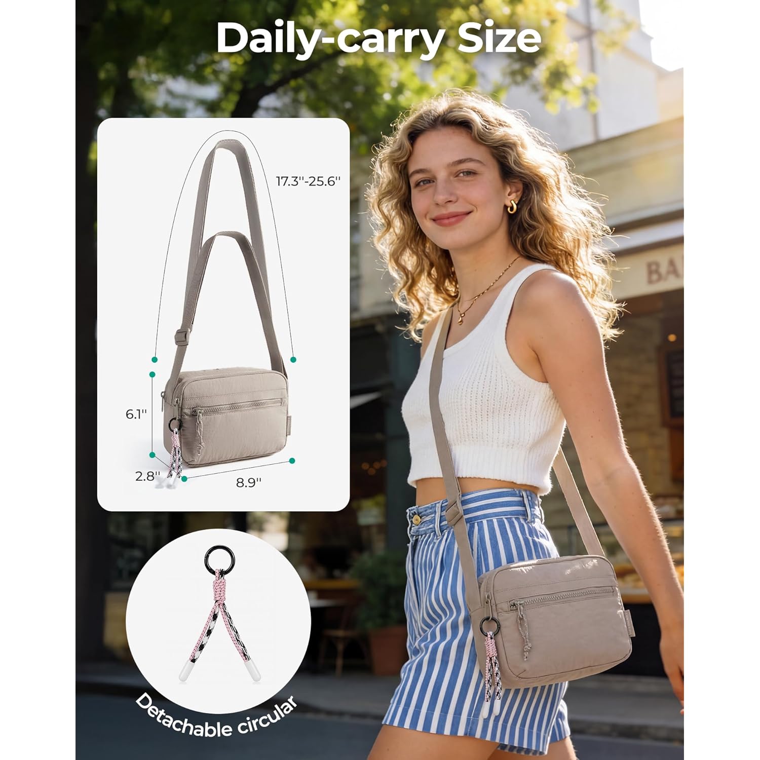 BAGSMART Cross Body Purse, Small Crossbody Bags for Women Travel Purse, Casual Shoulder Handbag Wallet