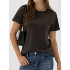 Women Short Sleeve Tops Summer Basic Tee Wrinkle-Free Trendy Cute T Shirts 2026 Spring Business Casual Outfits