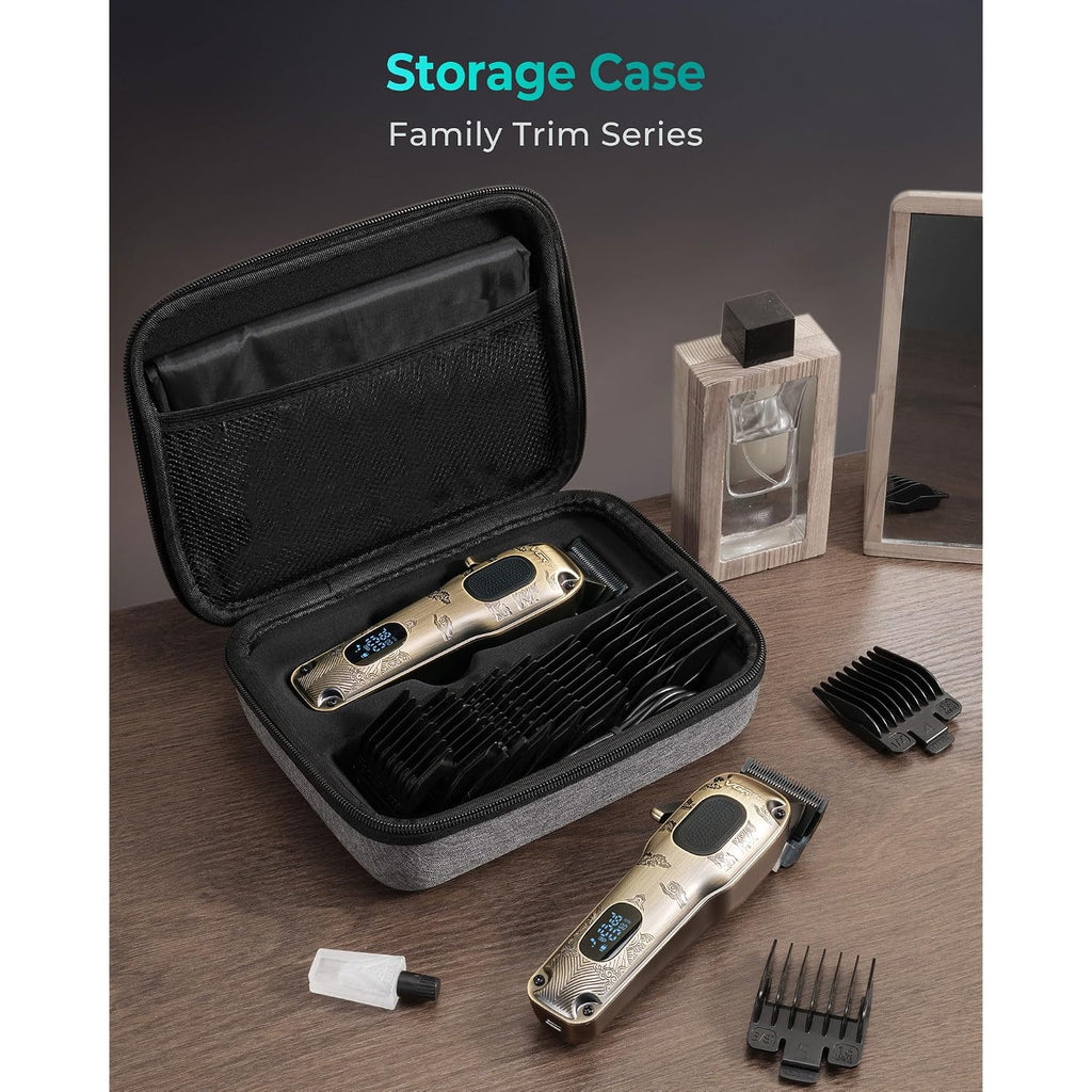 Vgrpro Hair Clippers For Men Professional, Cordless & Corded Barber Clippers For Hair Cutting With Package Case, Electric Grooming Kit For Home & Barber Use, Led Battery Display (Golden)