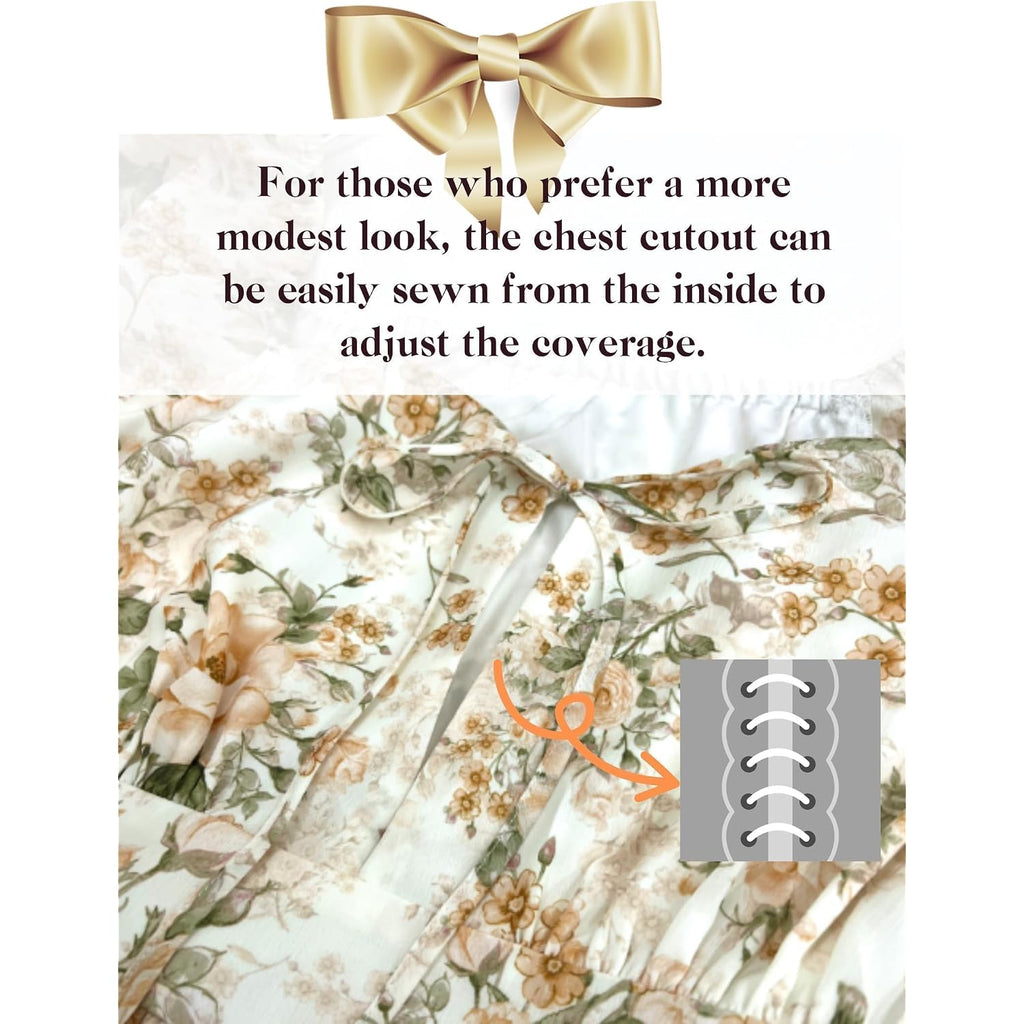 Eywol Womens Plus Size Floral Tiered Ruffle Long Sleeve Evening Party Wedding Guest Dress