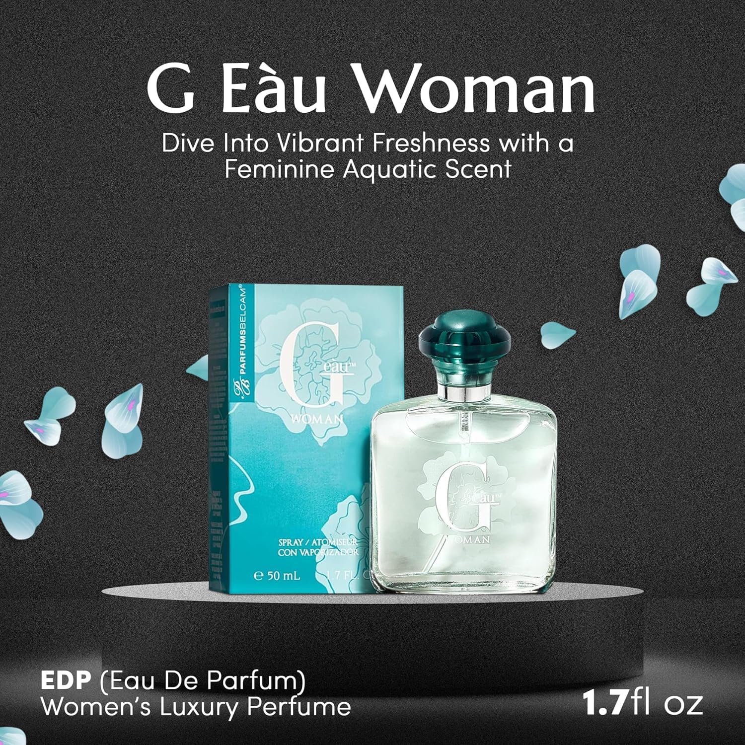 Pb Parfumsbelcam G Eàu Woman Eau De Parfum Spray For Women – 50 Ml Affordable Long Lasting Perfume With Fresh Aquatic Fragrance & Chic Citrus Scent, Made With Premium Oils For Day & Night Use