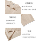 Coofandy Mens Knit Polo Shirts V Neck Textured Polo Shirts Short Sleeve Breathable Polo Casual Collared T Shirt Fashion Tops