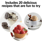 Hamilton Beach Automatic Electric Ice Cream Maker & Frozen Yogurt Machine | 4 Quart | Makes A Variety Of Treats Including Sorbet, Sherbet, Gelato, Custard |Simple & Customizable | White | 68330N
