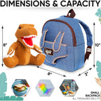 Naturally Kids Toddler Backpack W. Plush Dinosaur Toy, Kids Gift 2 3 4 5 | 2-In-1 Dinosaur Backpack, Dinosaur Toys For Kids 3-5, 2-4 In Gift-Ready Box, 2 Year Old Boy Birthday Gift & Christmas