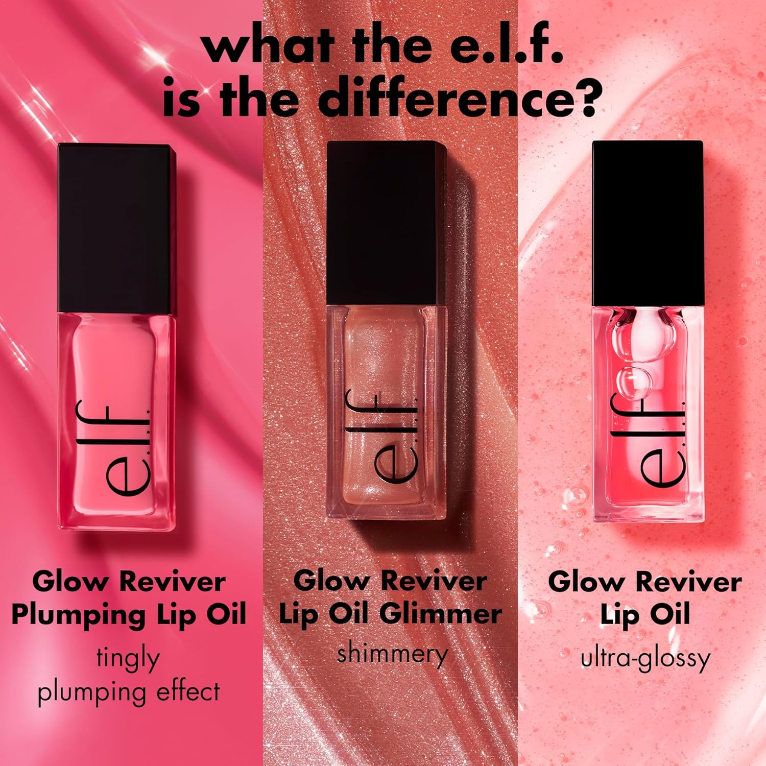 e.l.f. Glow Reviver Plumping Lip Oil, Tinted Lip Plumper For A High-Shine, Plump Finish, Infused With Jojoba Oil, Vegan & Cruelty-Free, Papayarazzi