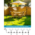 Standing Misters For Outside Patio, Adjustable Height 5.25Ft Misting System For Cooling Outdoor, Portable Water Mister With 26.5Ft Misting Line For Garden, Backyard,Bbq Party Pool Water Playing
