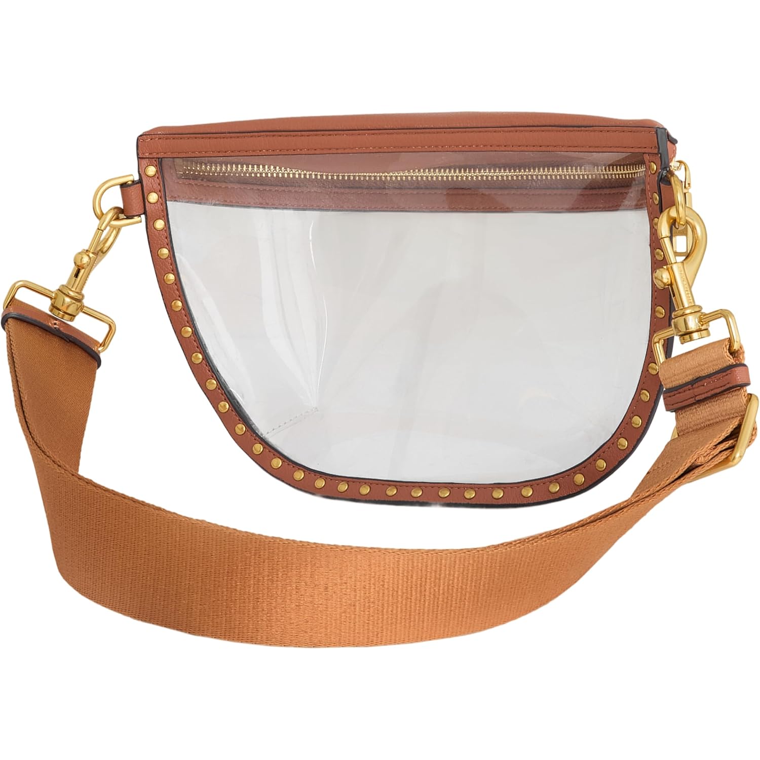 Rebecca Minkoff Darren Clear Crescent Crossbody Bag, Stadium Approved Transparent Sling Purse For Concerts And Events