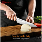 KEEMAKE Chef Knife - 8 Inch High Carbon Stainless Steel Kitchen Knife with Ergonomic Handle, Professional Kitchen Gadgets with Gift Box for Men and Women, Father Day Gifts