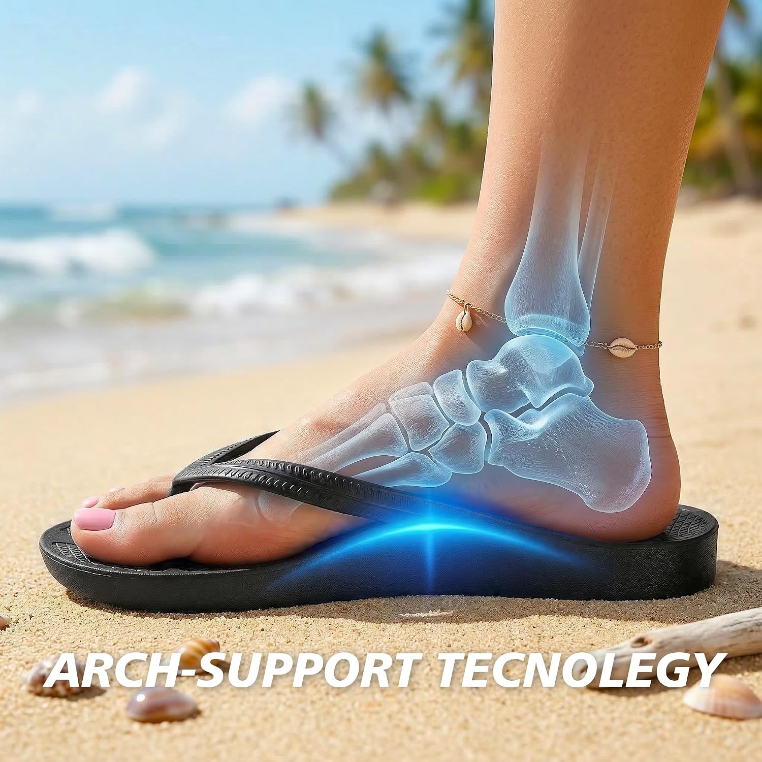 Arch Support Flip Flops For Women Thong Sandals With Soft Straps For Summer Pool Slides Orthopedic Plantar Fasciitis Beach Recovery Slides