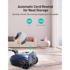 Aspiron Canister Vacuum, 1600W/40Kpa Canister Bagged Vacuum,4Qt Dust Bag, H13 Hepa Filter, 5 Tools, Pet-Friendly,Variable Power Control,For Carpets, Hardwood Floors, Stairs, Pet Hair, Household,Car