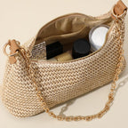 Beach Bags for Women Summer Straw Purse Boho Woven Shoulder Bag Crochet Purse Vacation Tote Handbag