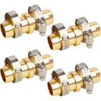 Hourleey 4 Pack Garden Hose Repair Kit, Hose Connector Repair Mender Kit With Stainless Clamp, Fits 3/4"-5/8" Water Hose Repair Fittings