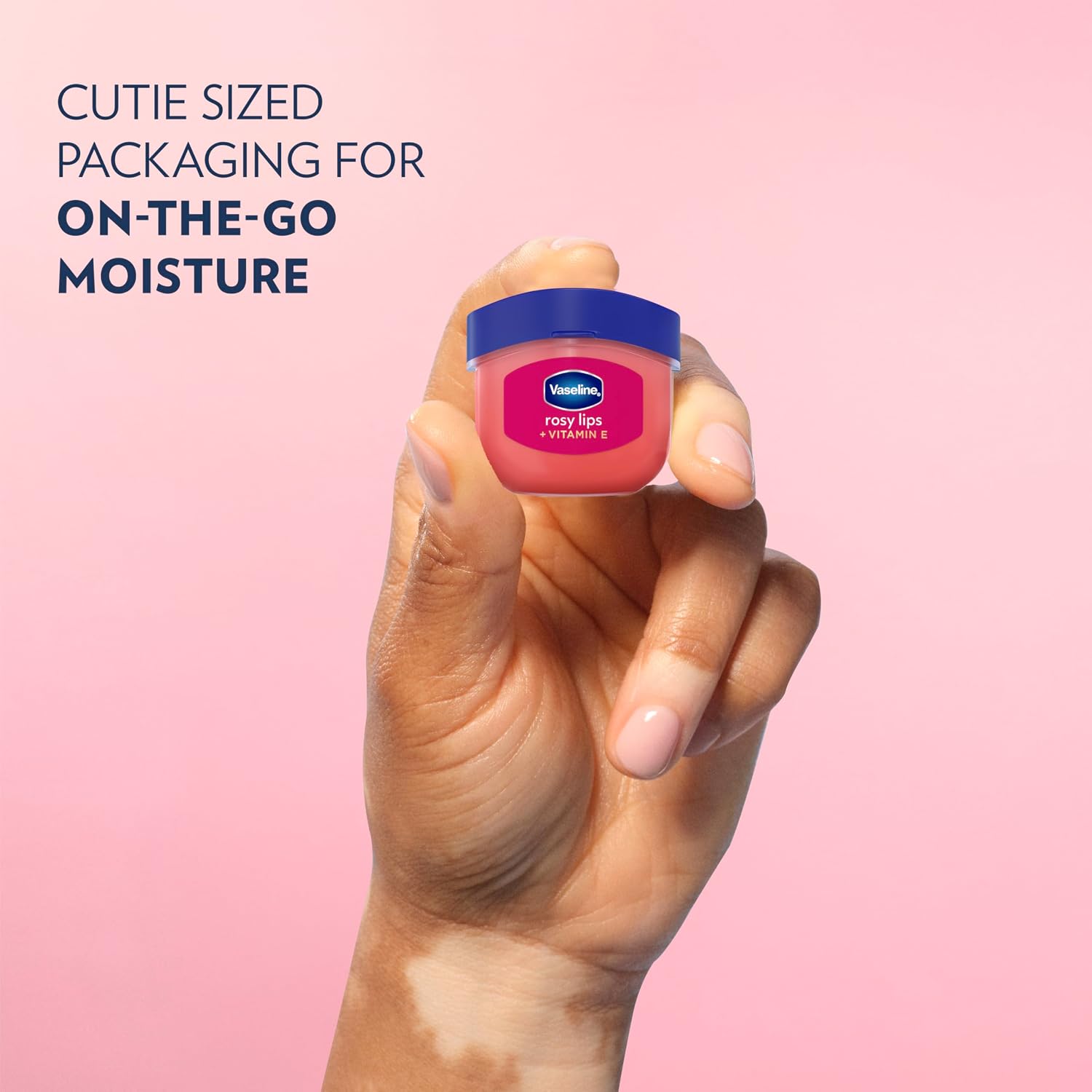 Vaseline Lip Therapy 2 Ct Rosy Lips Mini For Dry, Chapped Lips Moisturizing Tinted Lip Balm 0.5 Oz