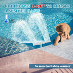 Water-Fountain Dual Spray Swimming-Pool-Accessories - Upgrade Above/Inground Waterfall Cooler, Adjustable 2 In 1 Nozzle, High Pressure Pond Aerator, Garden Sprinkle Feature Outdoor Décor