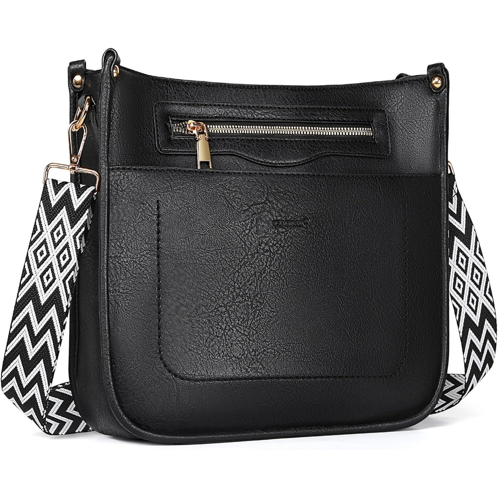 Tantomi Crossbody Bags For Women Crossbody Purses Vegan Leather Hobo Bag Shoulder Handbags With Guitar Strap-7 Pockets