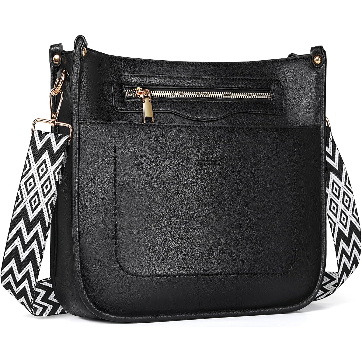 Tantomi Crossbody Bags For Women Crossbody Purses Vegan Leather Hobo Bag Shoulder Handbags With Guitar Strap-7 Pockets