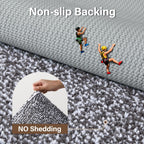 Long 2X4 Ft (48''X24'') Runner Rug For Bathroom,Non Slip Washable Large Kitchen Rugs Bath Rugs, Soft Absorbent Quick Dry Bath Mats For Shower, Hallway,Laundry, Tub(Grey)