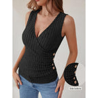 Anrabess Tank Tops For Women V Neck Sleeveless Sexy Top Ribbed Slim Fitted Tanks, 2026 Casual Summer Daily Wear & Going Out