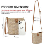 RNIEGA Small Straw Crossbody Bag for Women Woven Summer Shoulder Phone Purse Beach Handbag for Vacation