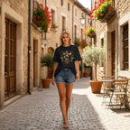 Cowgirl Oversized Tshirts Women Western Cowboy Shirt Retro Country Music Tee Casual Short Sleeve Loose Tops Black-tg