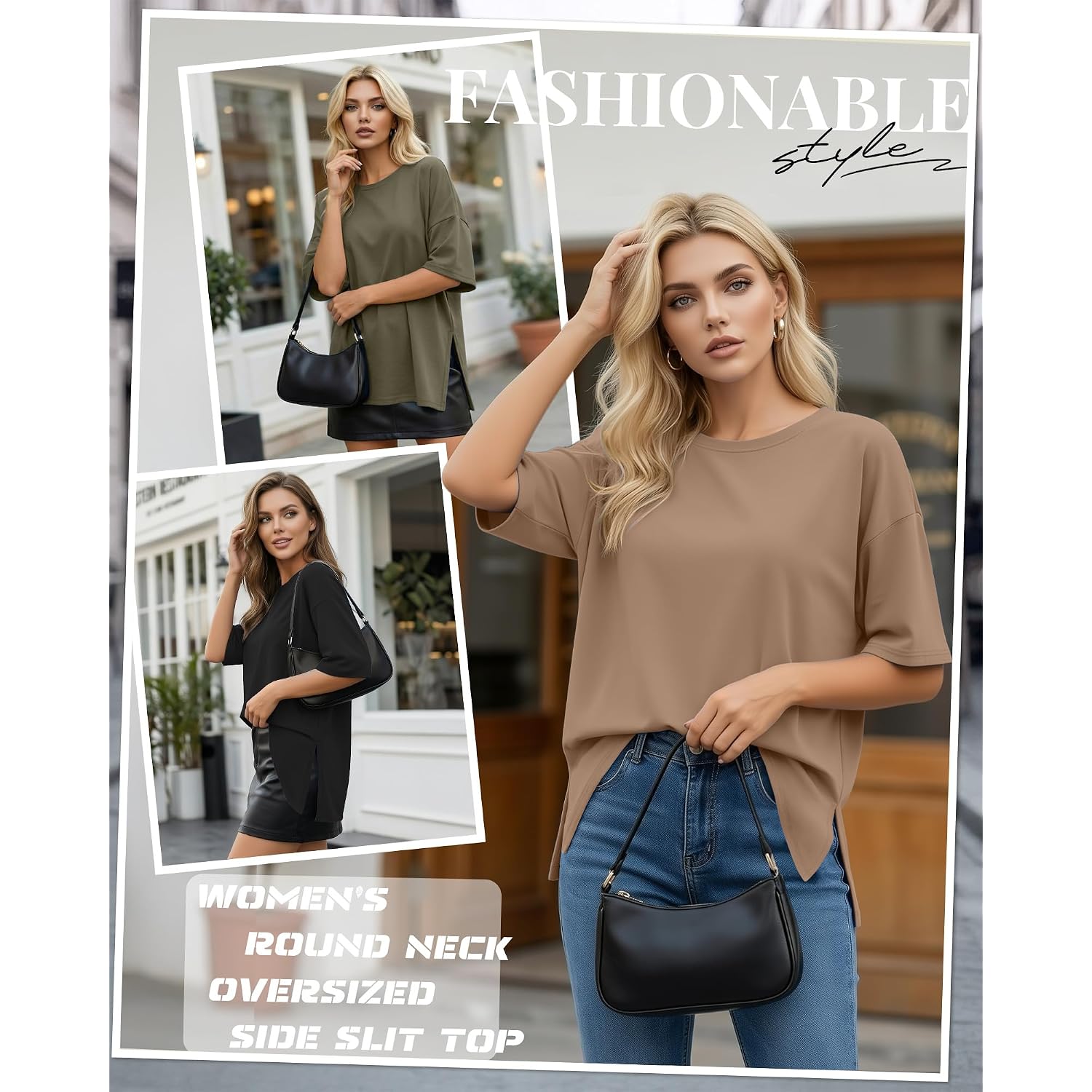 Huukeay 3 Pack Women'S Oversized Workout T Shirts Short Sleeve Loose Fit Gym Tops Crewneck Casual Summer Basic Tees
