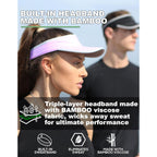 SAAKA Sport Visor for Women. Sweat‑Wicking Visor for Running, Pickleball, Tennis & Golf. Lightweight & Adjustable Fit