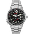 Citizen Men'S Eco-Drive Promaster Air Nighthawk Pilot Stainless Steel Watch, Luminous, Black Dial, 42Mm (Model: Bj7000-52E)