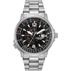 Citizen Men'S Eco-Drive Promaster Air Nighthawk Pilot Stainless Steel Watch, Luminous, Black Dial, 42Mm (Model: Bj7000-52E)