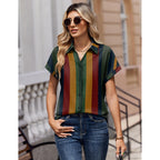 Womens Tops Short Sleeve Shirts Button Down Casual Blouses V Neck Outfits Summer Spring Clothes 2026