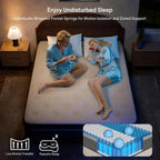 Queen Mattress 12 Inch In A Box, Hybrid Queen Mattress With Memory Foam & Individual Pocket Springs, Medium Firm Queen Size Mattresses For Motion Isolation & Pressure Relief, Certipur-Us