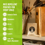 Grandpa Gus'S Mouse Repellent Pouches, Natural Peppermint Oil, 10 Pouches | Cinnamon & Peppermint Oil Helps Repel Mice From Nesting In Home/Cabin/Boat/Car Storage/Rv/Machinery/Shed, Kid & Pet Safe