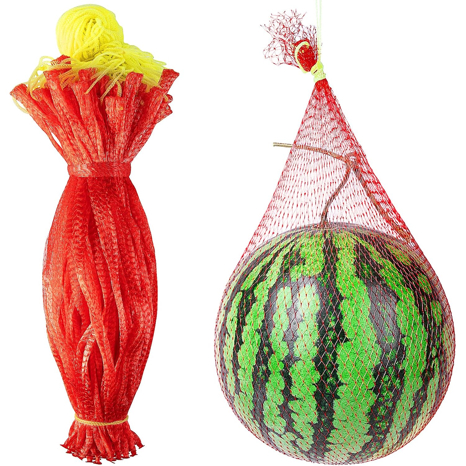 Iceyyyy 50 Pack Watermelon Nets,Hanging Watermelon Support Nets,Reusable Melon Hammocks Cradles Fruit Melon Net Bag For Watermelon, Honeydew Melon, Cucumbers