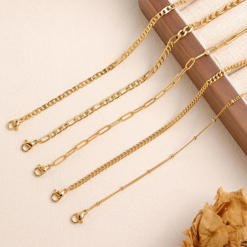 Dainty Gold Shell Pearl Ankle Bracelets for Women, Trendy Anklet Stack Charm Bracelet Adjustable Chain Summer Ocean Beach Accessories Fashion Jewelry Gift