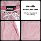 Jotook Men'S Casual Drawstring Corduroy Shorts Elastic Waist Summer Shorts With Pocket