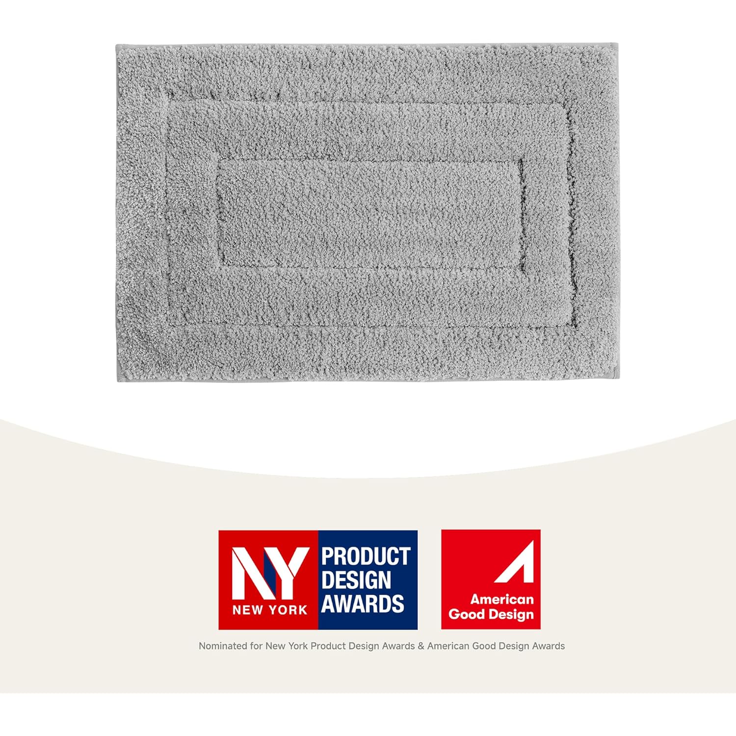 GRANNY SAYS Gray Bathroom Rugs, Bath Mats for Bathroom Non-Slip, Super Soft and Water Absorbent, Microfiber Bath Rugs, Machine Wash Dry, Bath Rugs for Floor, Tub and Shower, 16" x 24"