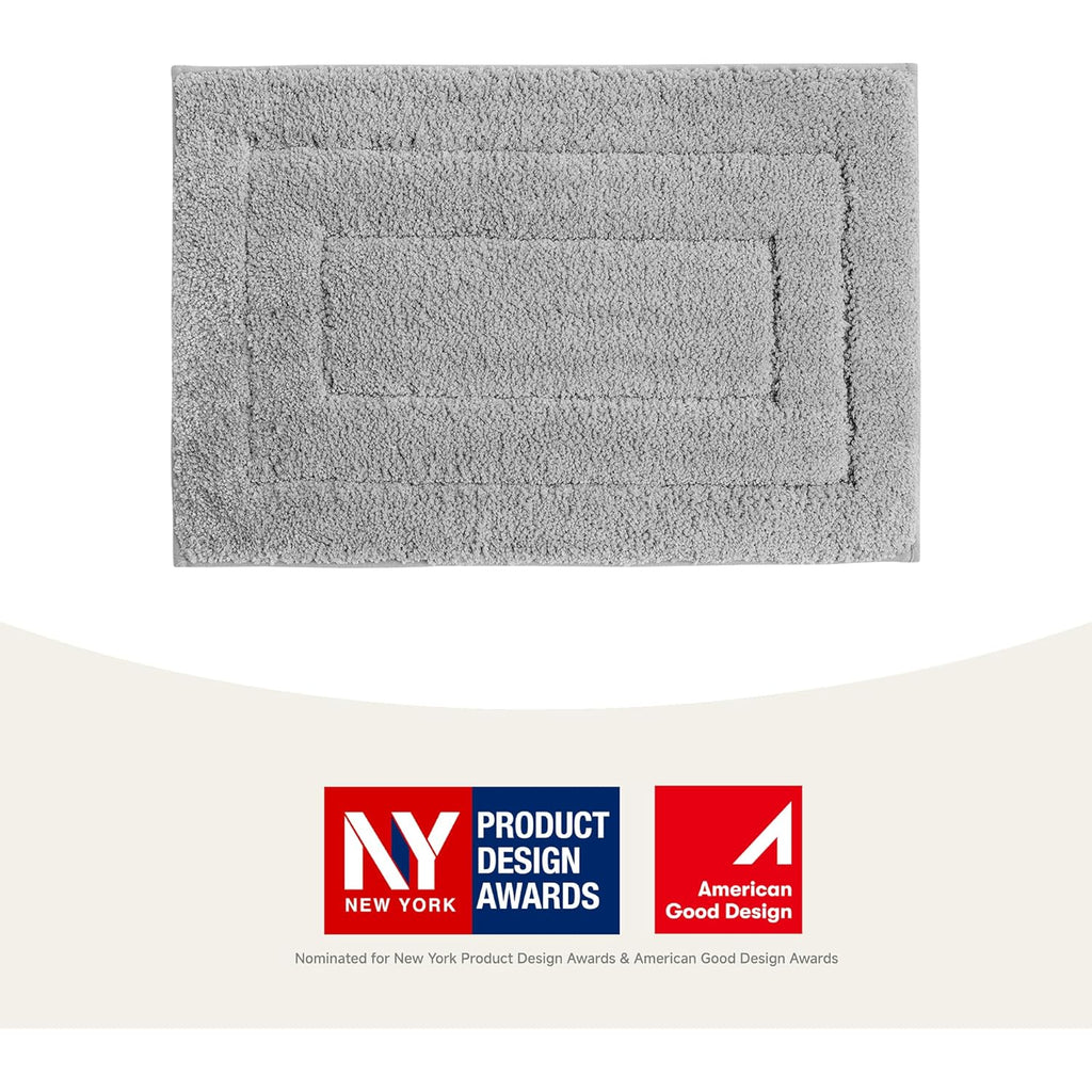 GRANNY SAYS Gray Bathroom Rugs, Bath Mats for Bathroom Non-Slip, Super Soft and Water Absorbent, Microfiber Bath Rugs, Machine Wash Dry, Bath Rugs for Floor, Tub and Shower, 16" x 24"