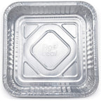 Fig & Leaf (35 Pack) 8” x 8” Square Baking Cake Pans with Plastic Dome Lids | Heavy Duty l Disposable Aluminum Foil Tins l Portable Food Containers l Perfect for Roasting Oven Toaster Cooking