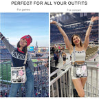 Bluome Clear Bag for Stadium Events 12x12x6, Clear Purses Stadium Bag Crossbody Purses for Concerts Football Games Travel