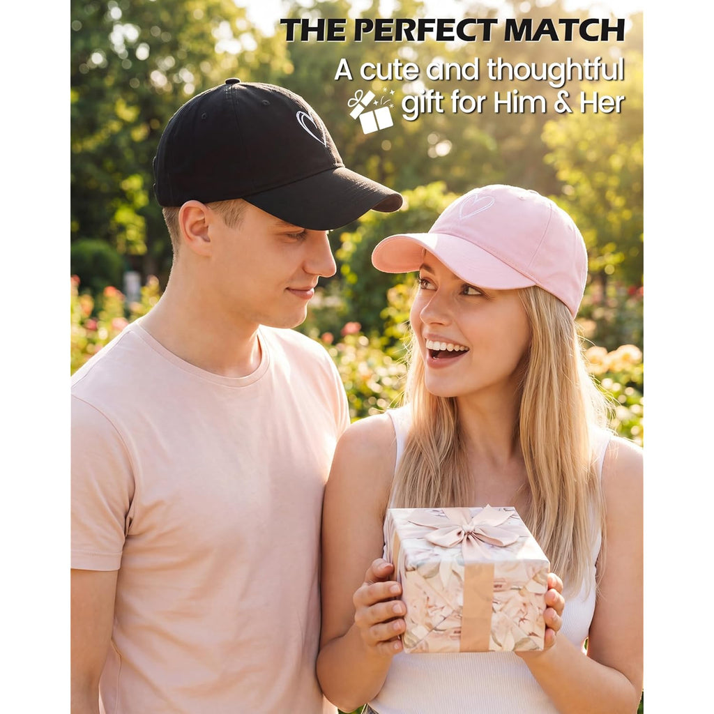 American Trends Womens Baseball Caps Cute Heart Dad Hat, Adjustable Cotton Unisex Cap for Workout, Golf & Everyday Wear