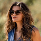 WearMe Pro Round Polarized Sunglasses for Women - Retro Classic UV400 Protection for Driving & Everyday Wear Light Crystal Brown / Brown Lens
