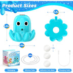 Water Table Pump, Continuous Flow Rechargeable Magnetic Octopus Pump, Battery Powered No Drill Installation, Non-Stop Fun Summer Outdoor Water Toys, Water Play Accessories For Kids Toddlers, Green